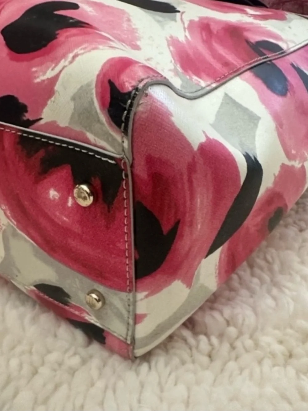 Kate Spade Clement Street - Blair Leather Tote In Posy Red Multi